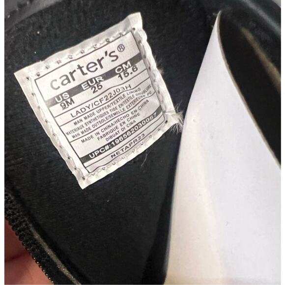 NWT Carter's Boots - Black Toddler Girl's Size 9 - Picture 8 of 8